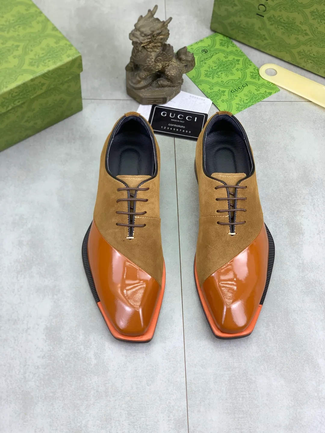 Men's Men's Shoes 💰P580 [New Style] 💰💎💎💎 [Gucci] GUCCI high-end men's formal business leather shoes, original order 1:1! Original imported high-end calfskin, original metal buckle, imported first-layer pigskin lining for feet, original high-end outsole, men's shoe size: 38-44
